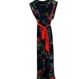 INC International Concepts Black Floral High Low Dress